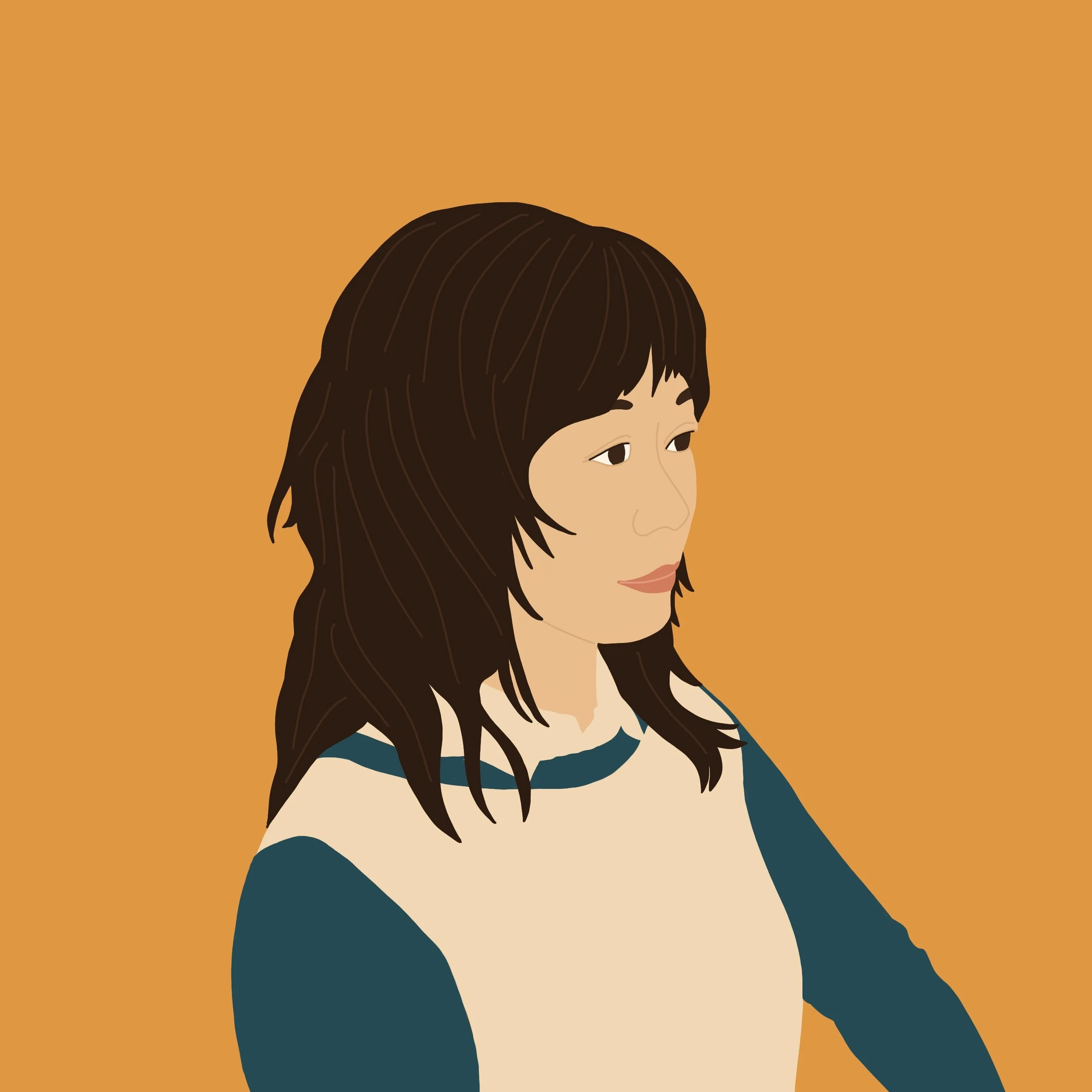 Illustrated portrait of Hoi Bing
