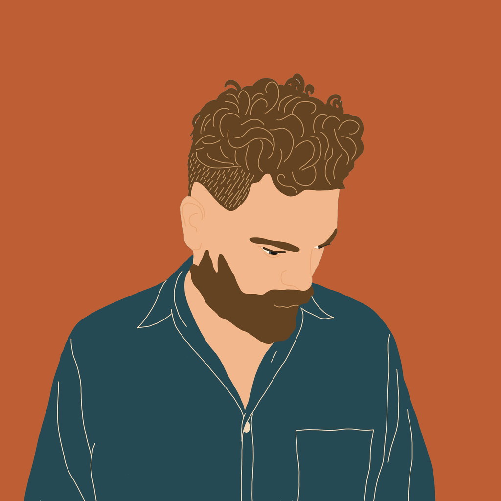 Illustrated portrait of Kenton
